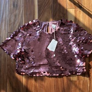 Sequin Crop Top - Pink